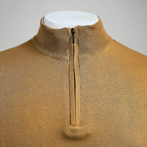 MERINO WOOL QUARTER ZIP SWEATER