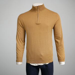 MERINO WOOL QUARTER ZIP SWEATER